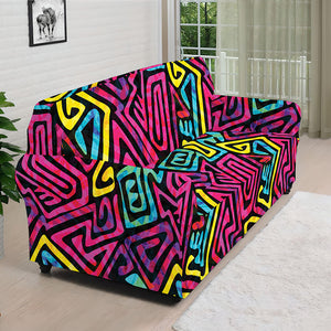 Psychedelic Funky Pattern Print Sofa Cover