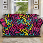 Psychedelic Funky Pattern Print Sofa Protector