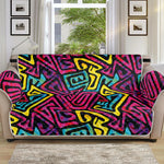 Psychedelic Funky Pattern Print Sofa Protector