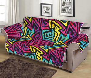 Psychedelic Funky Pattern Print Sofa Protector