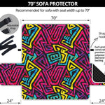 Psychedelic Funky Pattern Print Sofa Protector