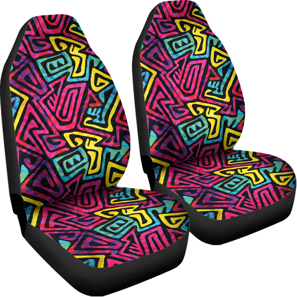 Psychedelic Funky Pattern Print Universal Fit Car Seat Covers