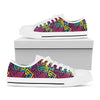 Psychedelic Funky Pattern Print White Low Top Shoes