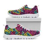 Psychedelic Funky Pattern Print White Sneakers