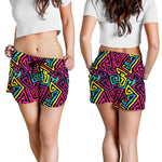 Psychedelic Funky Pattern Print Women's Shorts