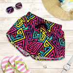 Psychedelic Funky Pattern Print Women's Shorts