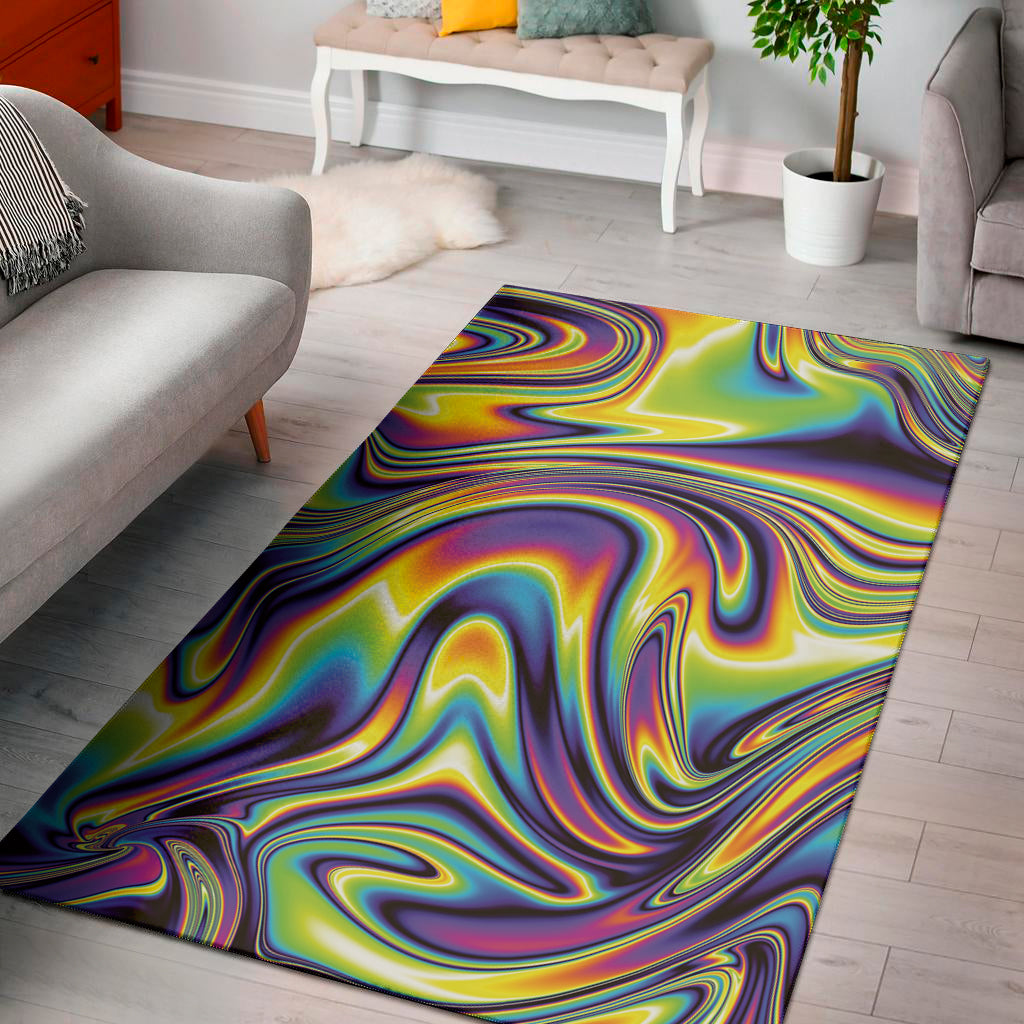 Psychedelic Gradient Print Area Rug