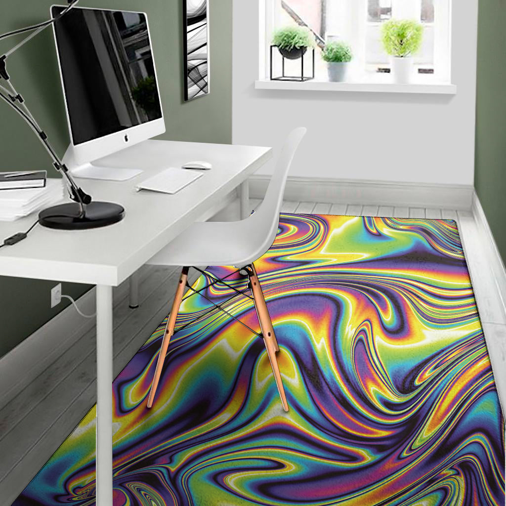 Psychedelic Gradient Print Area Rug