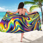 Psychedelic Gradient Print Beach Sarong Wrap