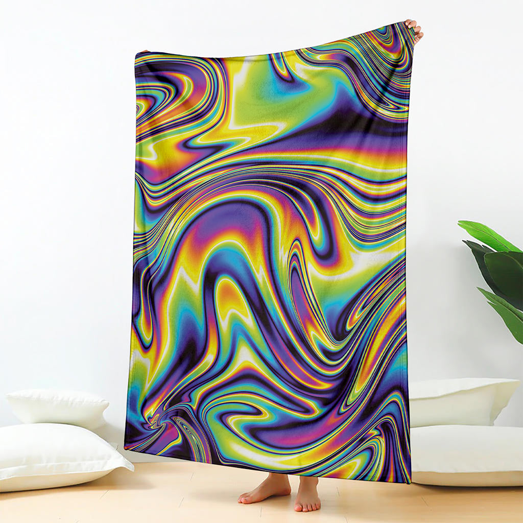 Psychedelic Gradient Print Blanket