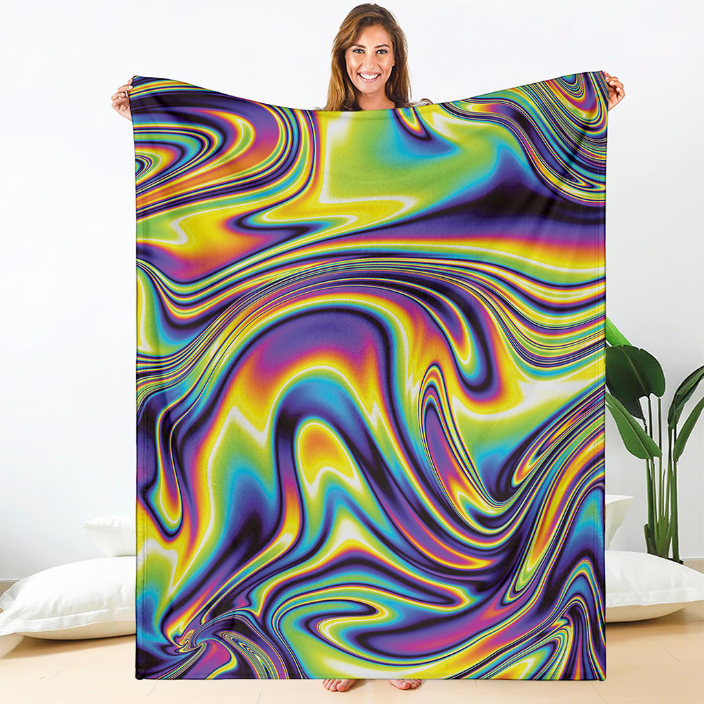 Psychedelic Gradient Print Blanket