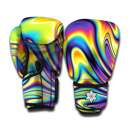 Psychedelic Gradient Print Boxing Gloves