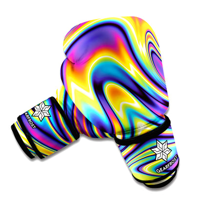 Psychedelic Gradient Print Boxing Gloves