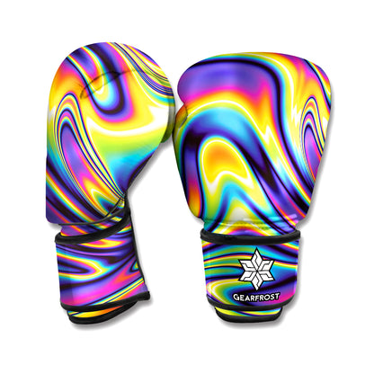 Psychedelic Gradient Print Boxing Gloves