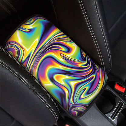 Psychedelic Gradient Print Car Center Console Cover