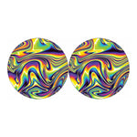 Psychedelic Gradient Print Car Coasters