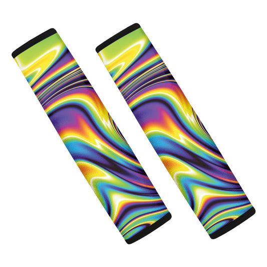 Psychedelic Gradient Print Car Seat Belt Covers