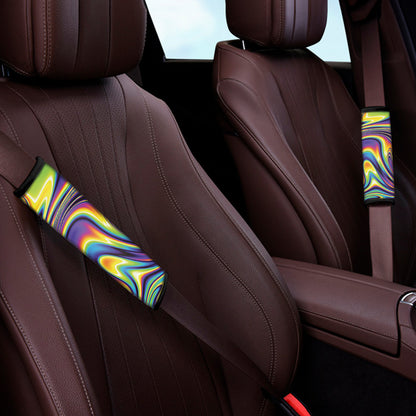 Psychedelic Gradient Print Car Seat Belt Covers
