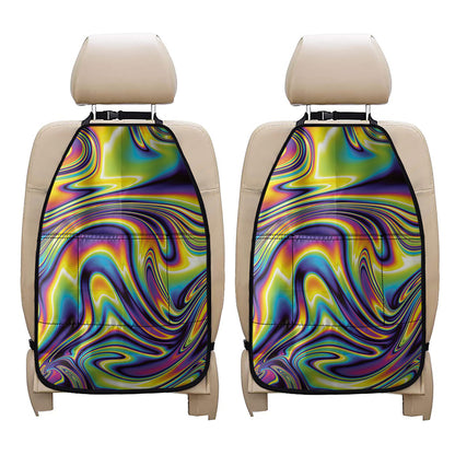 Psychedelic Gradient Print Car Seat Organizers