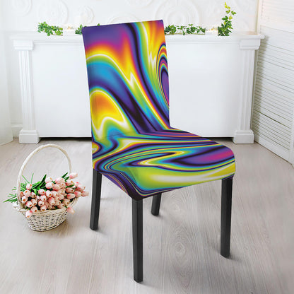 Psychedelic Gradient Print Dining Chair Slipcover