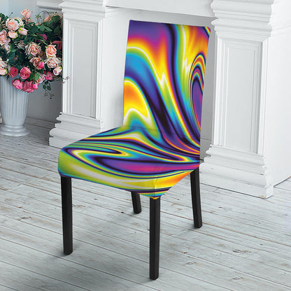 Psychedelic Gradient Print Dining Chair Slipcover