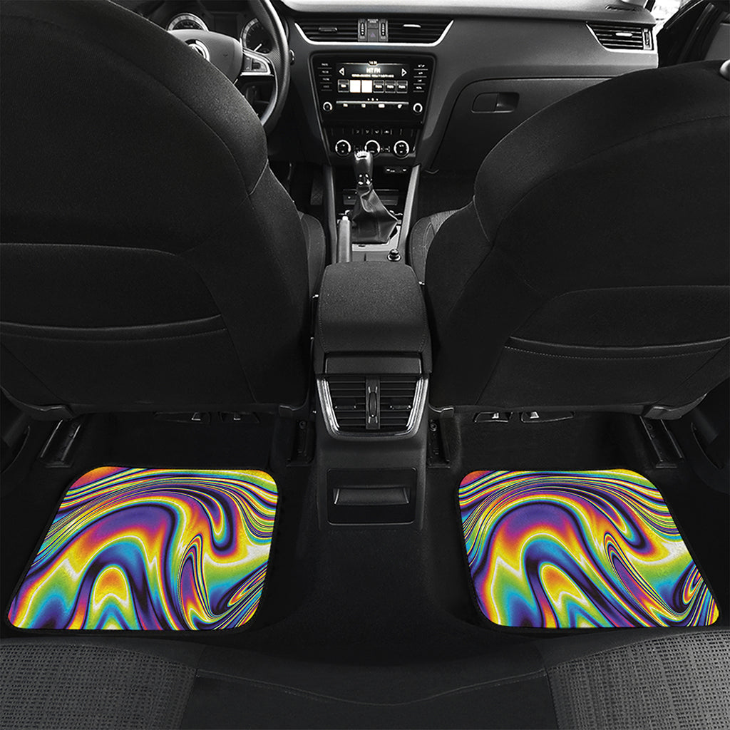 Psychedelic Gradient Print Front and Back Car Floor Mats