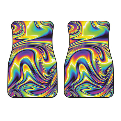 Psychedelic Gradient Print Front Car Floor Mats