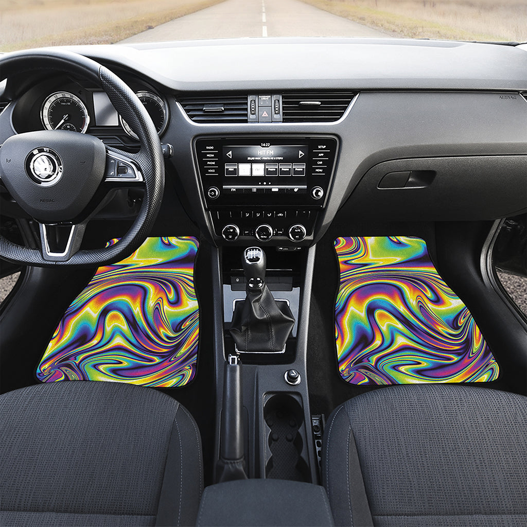 Psychedelic Gradient Print Front Car Floor Mats