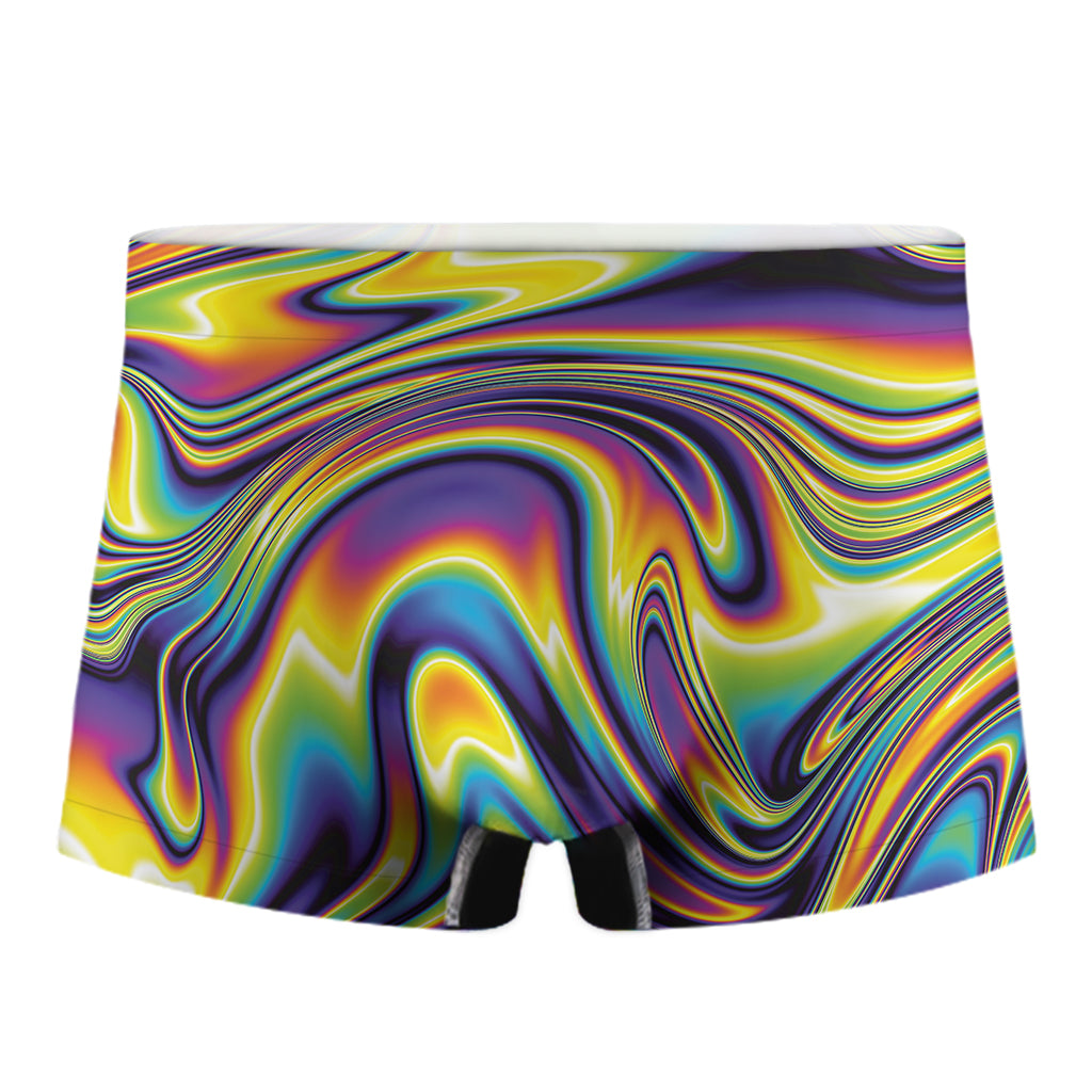 Psychedelic Gradient Print Men's Boxer Briefs