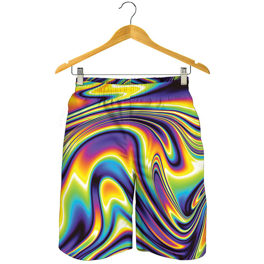 Psychedelic Gradient Print Men's Shorts