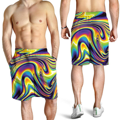 Psychedelic Gradient Print Men's Shorts