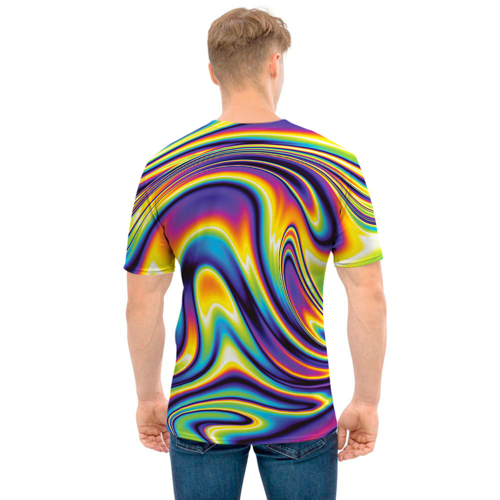 Psychedelic Gradient Print Men's T-Shirt