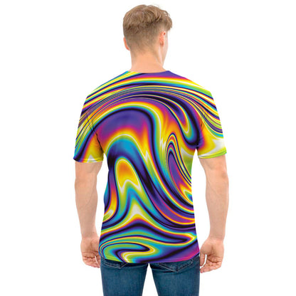 Psychedelic Gradient Print Men's T-Shirt