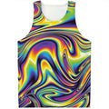 Psychedelic Gradient Print Men's Tank Top