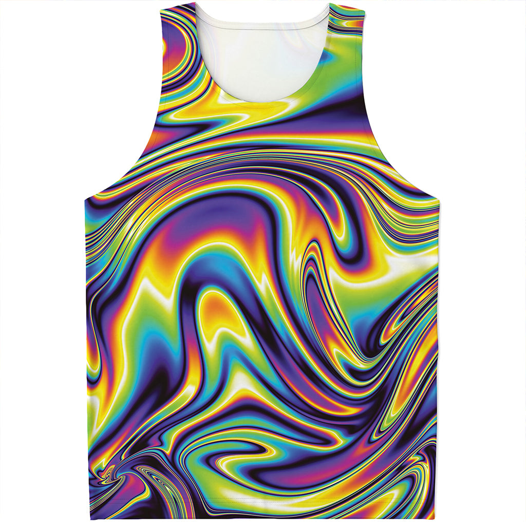 Psychedelic Gradient Print Men's Tank Top