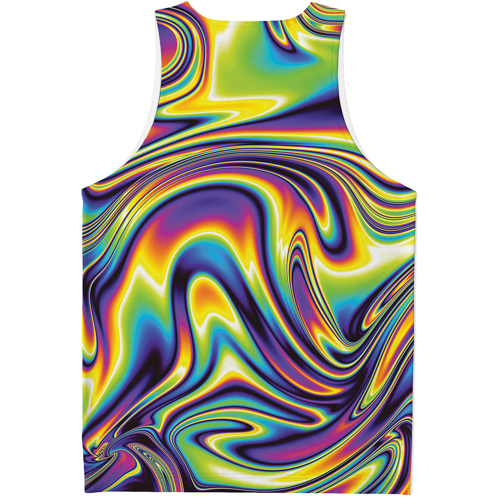 Psychedelic Gradient Print Men's Tank Top