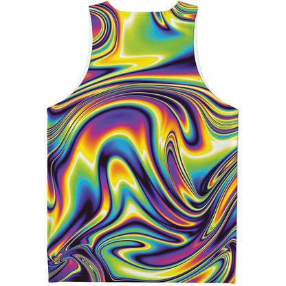 Psychedelic Gradient Print Men's Tank Top