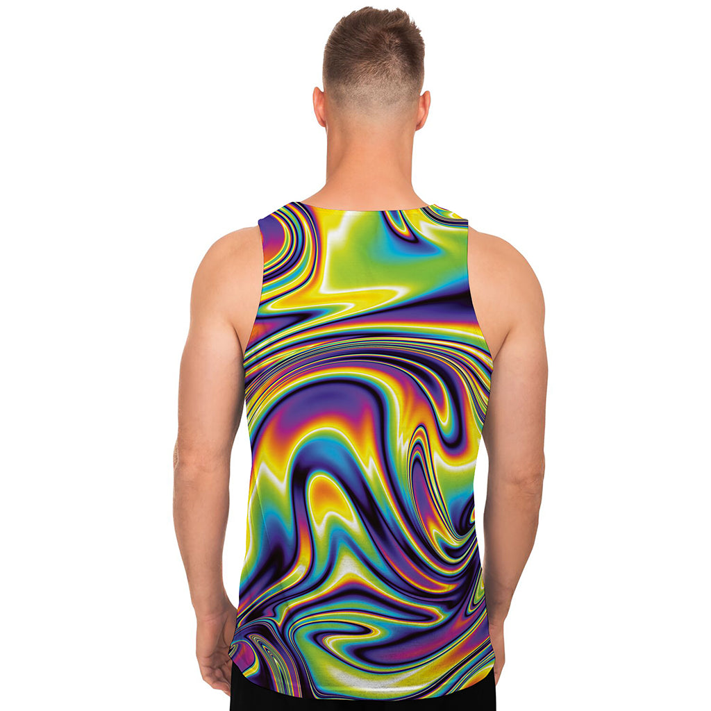 Psychedelic Gradient Print Men's Tank Top