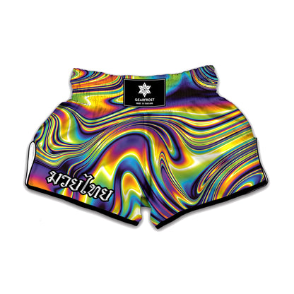 Psychedelic Gradient Print Muay Thai Boxing Shorts
