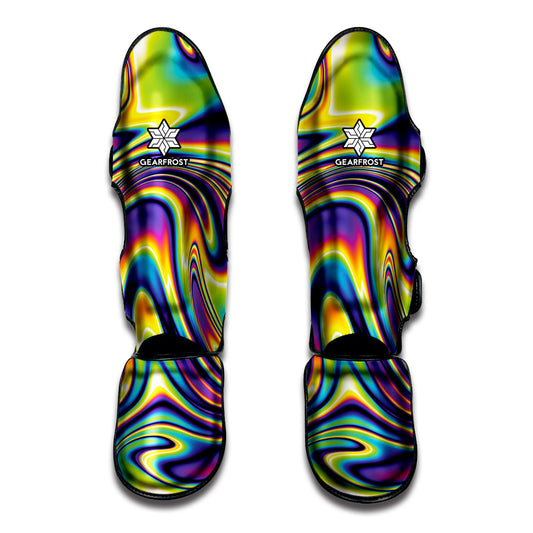 Psychedelic Gradient Print Muay Thai Shin Guard