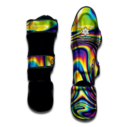 Psychedelic Gradient Print Muay Thai Shin Guard