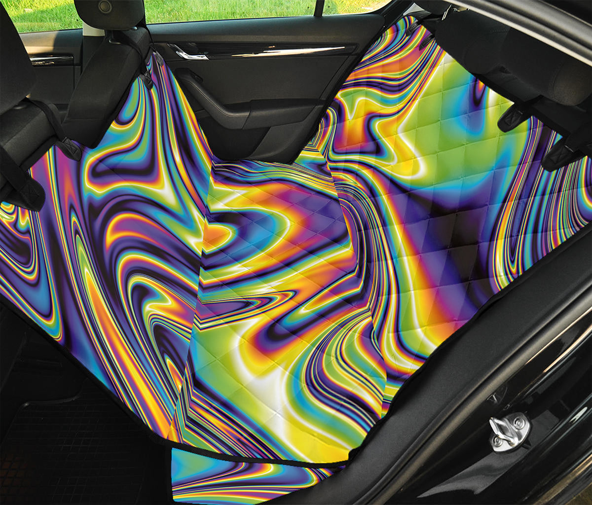 Psychedelic Gradient Print Pet Car Back Seat Cover