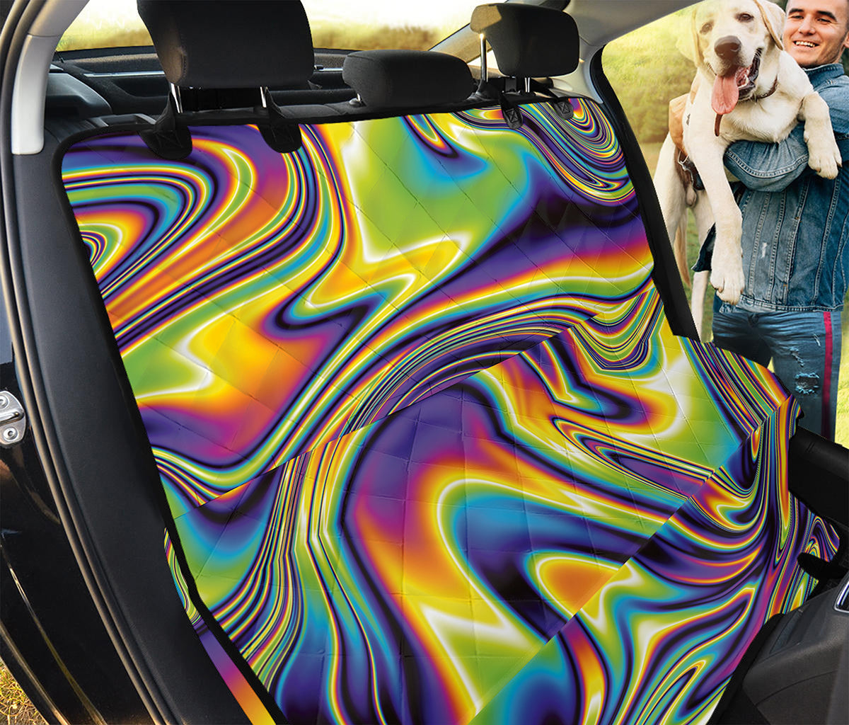 Psychedelic Gradient Print Pet Car Back Seat Cover