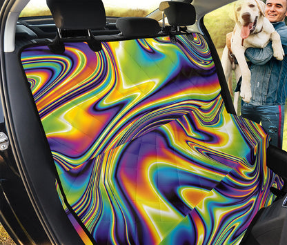 Psychedelic Gradient Print Pet Car Back Seat Cover