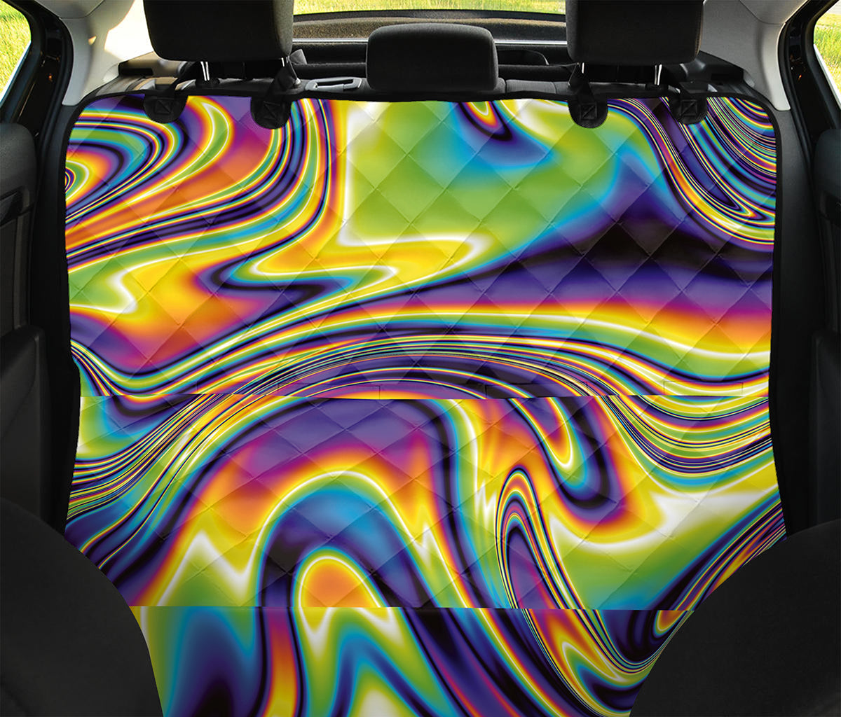 Psychedelic Gradient Print Pet Car Back Seat Cover