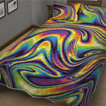 Psychedelic Gradient Print Quilt Bed Set