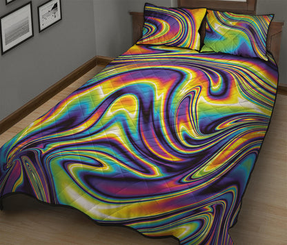 Psychedelic Gradient Print Quilt Bed Set