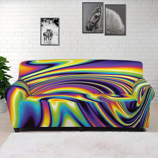 Psychedelic Gradient Print Sofa Cover