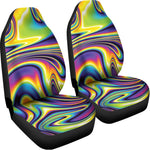 Psychedelic Gradient Print Universal Fit Car Seat Covers