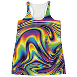 Psychedelic Gradient Print Women's Racerback Tank Top